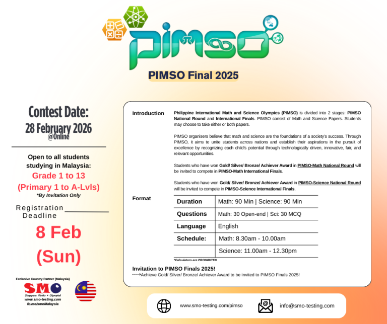 PIMSO NATIONAL ROUND & INTERNATIONAL FINALS – SMO Education Group